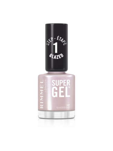 Rimmel Super Gel гел лак за нокти без използване на UV/LED лампа цвят 107 Glazed Out 12 мл.