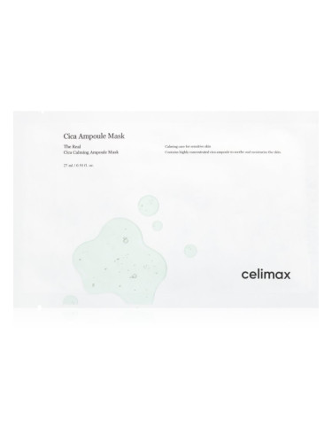 celimax The Real Cica интензивна хидрогелна маска за успокояване на кожата 25 мл.