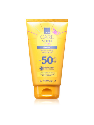 Avon Care Sun + Kids хидратиращ слънцезащитен крем SPF 50 за деца 150 мл.