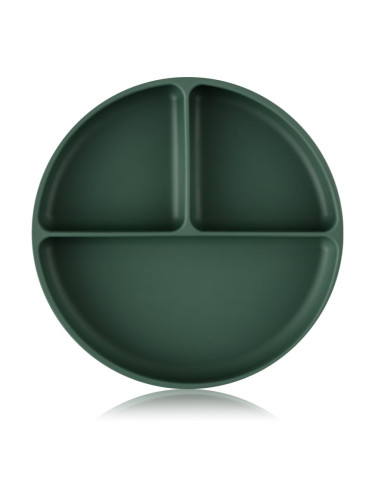 Petite&Mars Take&Match 6m+ разделена чиния кръгъл Misty Green 1 бр.
