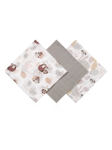 BabyOno Muslin Diapers Super Soft пелени от плат Grey 70x70 cm 3 бр.