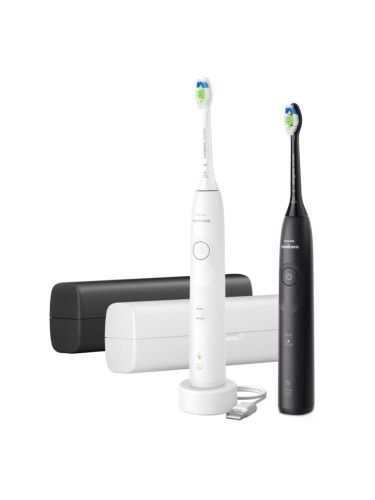 Philips Sonicare 5500 HX7119/01 електрическа звукова четка за зъби, 2 тела Blue&White