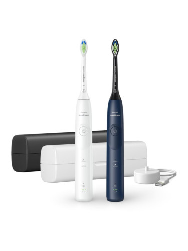 Philips Sonicare 5500 HX7119/01 електрическа звукова четка за зъби, 2 тела Blue&White 2 бр.