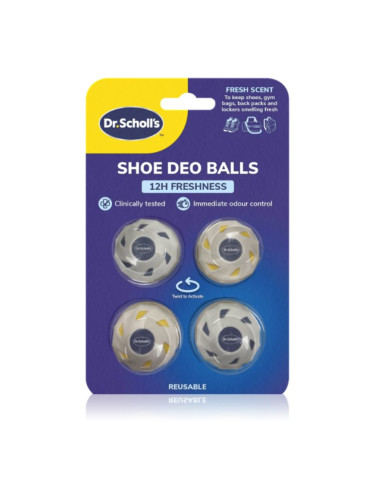 Scholl Dr. Scholl's 12 Hour Freshness ароматизатор за обувки топче 4 бр.