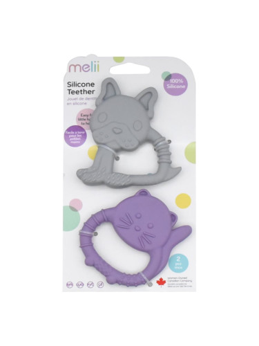 Melii Teethers гризалка Bulldog & Cat 2 бр.