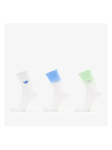adidas Ombre Crew Socks 3-Pack White/ Pulse Lime S
