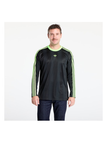Тениска adidas Jacquard Longsleeve Jersey Black/ Siggnr M