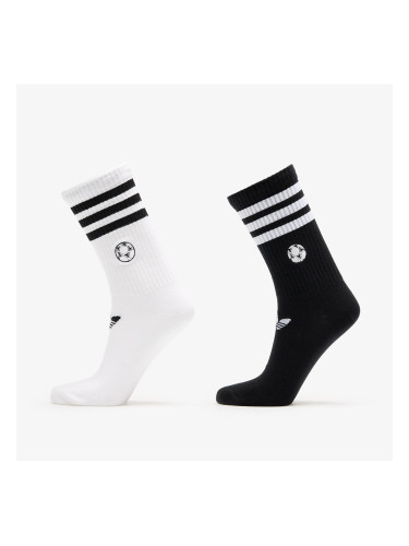 adidas Football Crew Socks 2-Pack White/ Black S