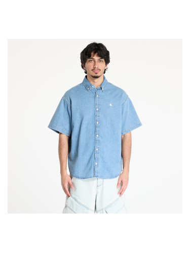 Риза Carhartt WIP S/S Lucas Shirt UNISEX Blue Bleached XS