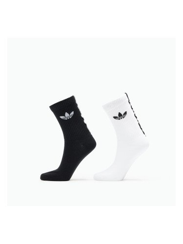 adidas Ruffle Crew Socks 2-Pack White/ Black/ Blue S