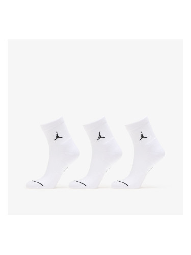 Чорапи Jordan Everyday Ankle Socks 3-Pack White/ Black S