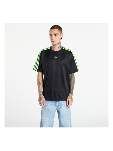 Тениска adidas Adicolor Jacquard Jersey Black / Signal Green M