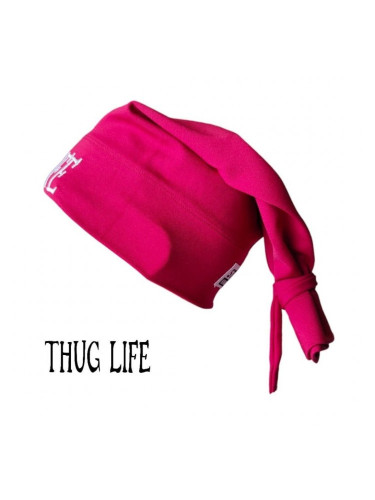 Бийни шапка в червено с бродерия Thug life Beanie Street Knowledge
