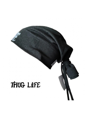 Бийни шапка с бродерия Thug life tattoo Street Knowledge