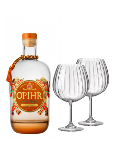 Джин Опир Ароматен Битер 43% + 2 бр. чаши Bohemia GIN