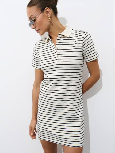 Mohito - Мини рокля с къс ръкав - бяло