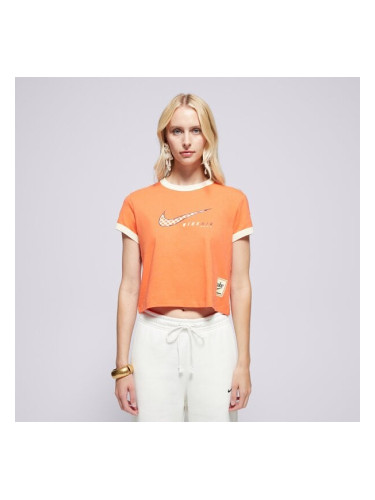 Nike Тениска W Nsw Club Ss Tee Moto Rgr дамски Дрехи Тениски HQ1707-842 Червен