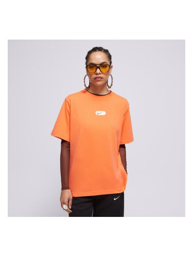 Nike Тениска W Nsw Club Swoosh Ss Tee Oc дамски Дрехи Тениски HQ1698-842 Оранжев