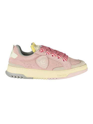 Дамски розови маратонки с червени връзки