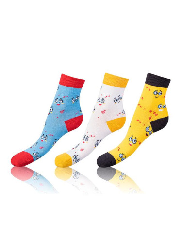 Bellinda 
CRAZY KIDS SOCKS 3x - Children's Crazy Socks 3 Pairs - Yellow - Blue - Black