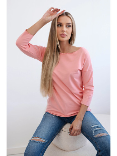Kesi Women’s blouse with a boat neckline peach