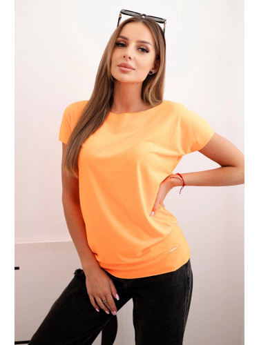 Kesi Basic women's short sleeve blouse neon orange