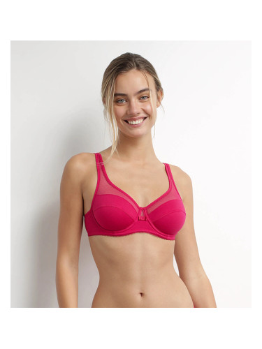 DIM GENEROUS COTTON BIO BRA - Women's Organic Cotton Bra - Red