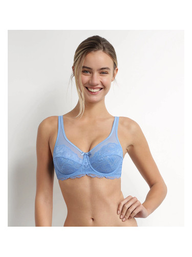 DIM GENEROUS ESSENTIEL UNDERWIRE BRA - Women's lace bra - light blue