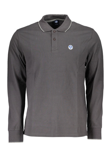 NORTH SAILS MEN'S LONG SLEEVED POLO SHIRT GRAY