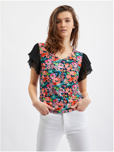 Orsay Blue-Black Ladies Floral Blouse - Women