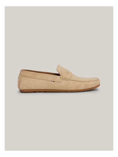 Beige men's suede loafers Tommy Hilfiger