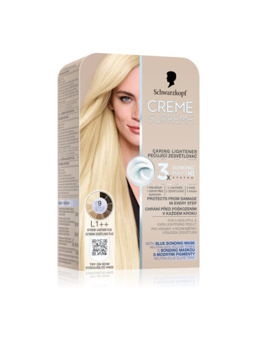 Schwarzkopf Creme Supreme перманентната боя за коса за изсветляване на косата цвят L1++ Extreme Lightener Plus 60 мл.