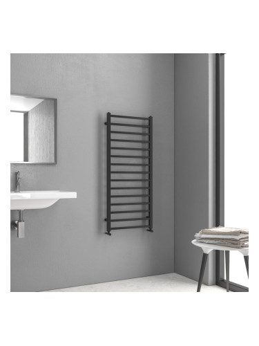 Лира за баня, черен мат, стоманена 389W KARNAK 1000