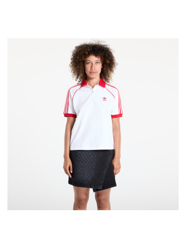 Риза adidas SST Adicolor Short Sleeve Polo White/ Better Scarlet L