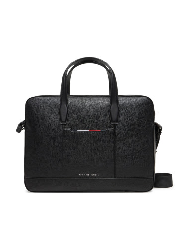 Чанта за лаптоп Tommy Hilfiger Th Central Slim Computer Bag AM0AM13484 Черен