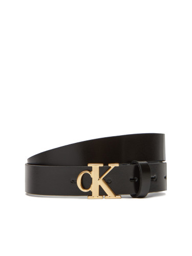 Дамски колан Calvin Klein Monogram Plaque Buckle 25Mm LV04K7017G Черен