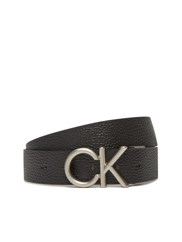 Мъжки колан Calvin Klein Ck Hallmark Logo 35Mm Adj/Rev LV04D7034G Черен