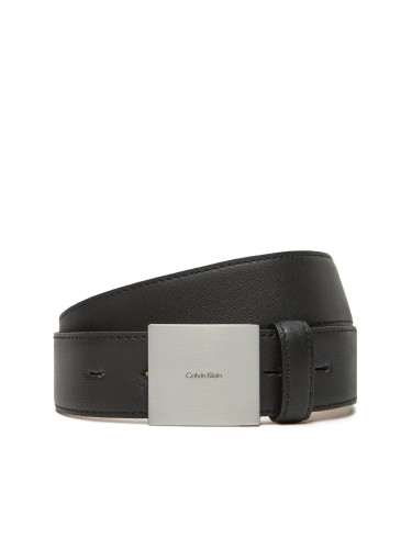 Мъжки колан Calvin Klein Plaque Buckle 35Mm LV04D7013G Черен