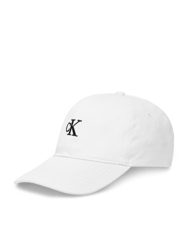 Шапка с козирка Calvin Klein Jeans Small Monogram LV04K5024G Бял