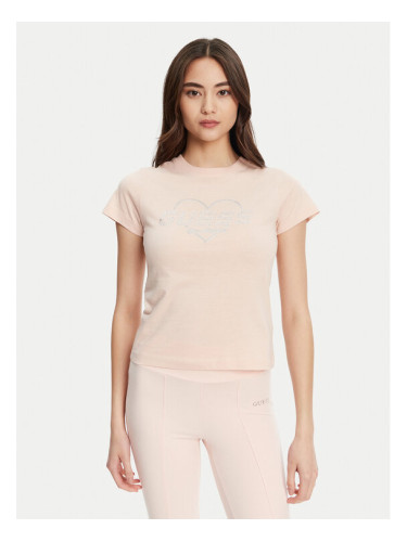 Guess Тишърт V5GI10 K9RM1 Розов Regular Fit