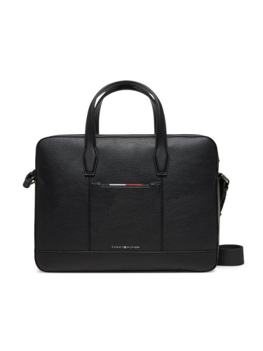 Tommy Hilfiger Чанта за лаптоп Th Central Slim Computer Bag AM0AM13484 Черен