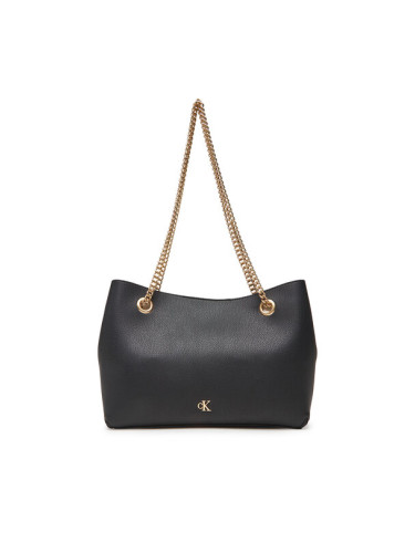 Calvin Klein Дамска чанта Minimal Monogram Shoulder Bag Wi LV04F3205G Черен