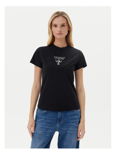 Guess Тишърт V4YI21 KCDH1 Черен Slim Fit