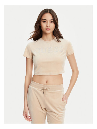 Guess Тишърт V3BI01 K0232 Бежов Regular Fit