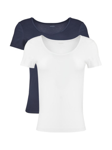 HUGO Комплект 2 тишъртки Twin 50545688 Бял Regular Fit