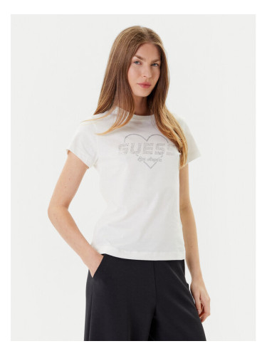 Guess Тишърт V5GI10 K9RM1 Екрю Regular Fit