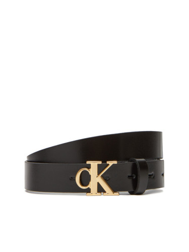 Calvin Klein Дамски колан Monogram Plaque Buckle 25Mm LV04K7017G Черен
