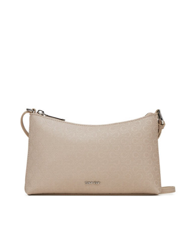 Calvin Klein Дамска чанта Ck Must Aop Conv Logo Jqd Strap LV04F3099G Бежов