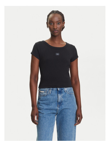 Calvin Klein Jeans Тишърт LV047C200G Черен Slim Fit