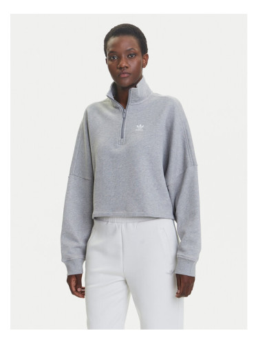 adidas Суитшърт Essentials French Terry IY9681 Сив Oversize